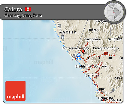 Shaded Relief Map of Calera