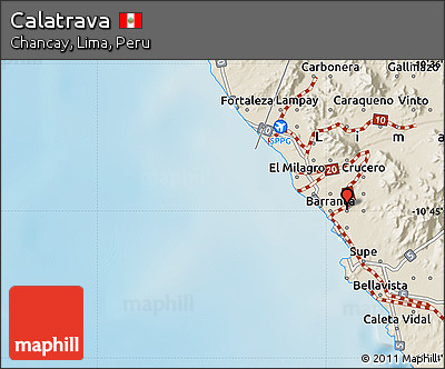 Shaded Relief Map of Calatrava