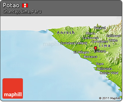 Physical Panoramic Map of Potao