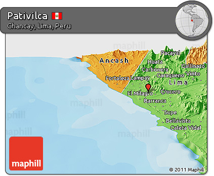 Political Panoramic Map of Pativilca