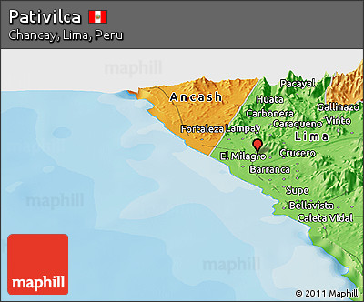 Political Panoramic Map of Pativilca