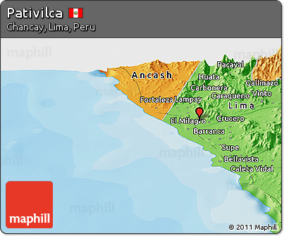 Political Panoramic Map of Pativilca
