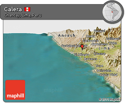 Satellite Panoramic Map of Calera