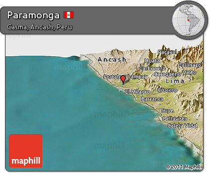 Satellite Panoramic Map of Paramonga