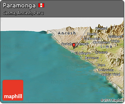 Satellite Panoramic Map of Paramonga