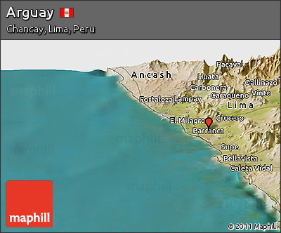 Satellite Panoramic Map of Arguay