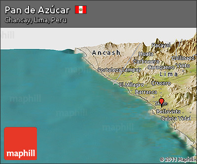 Satellite Panoramic Map of Pan De Azúcar