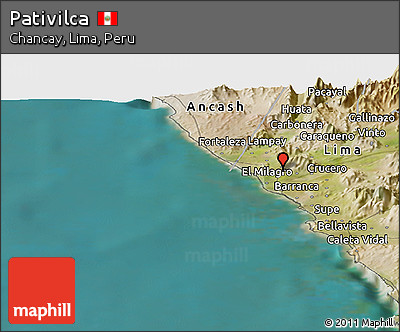 Satellite Panoramic Map of Pativilca
