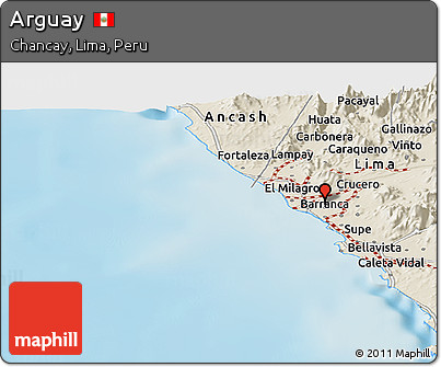 Shaded Relief Panoramic Map of Arguay