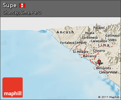 Shaded Relief Panoramic Map of Supe