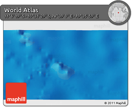 Shaded Relief 3D Map of the Area around 10° 48' 54" S, 79° 7' 30" E