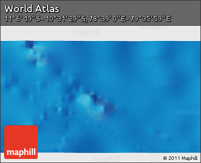 Shaded Relief 3D Map of the Area around 10° 48' 54" S, 79° 7' 30" E