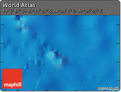 Physical Map of the Area around 10° 48' 54" S, 79° 7' 30" E