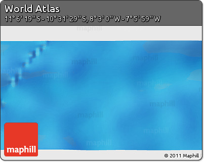 Physical 3D Map of the Area around 10° 48' 54" S, 7° 34' 30" W