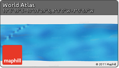 Physical Panoramic Map of the Area around 10° 48' 54" S, 7° 34' 30" W