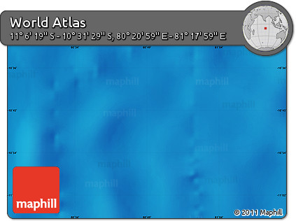 Physical Map of the Area around 10° 48' 54" S, 80° 49' 29" E