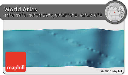 Satellite Panoramic Map of the Area around 10° 48' 54" S, 84° 13' 29" E