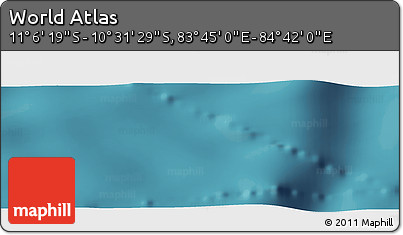 Satellite Panoramic Map of the Area around 10° 48' 54" S, 84° 13' 29" E