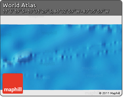 Physical 3D Map of the Area around 10° 48' 54" S, 84° 4' 29" W