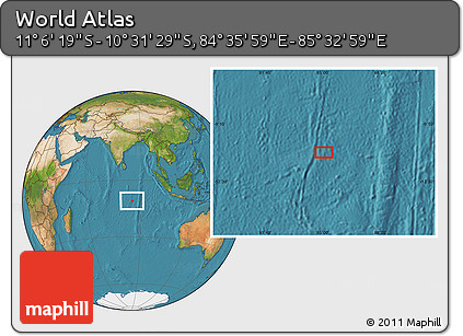 Satellite Location Map of the Area around 10° 48' 54" S, 85° 4' 29" E