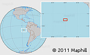 Gray Location Map of the area around 10° 48' 54" S, 85° 46' 30" W