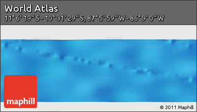 Physical Panoramic Map of the Area around 10° 48' 54" S, 86° 37' 30" W