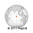 Outline Map of the Area around 10° 48' 54" S, 88° 28' 29" E, rectangular outline
