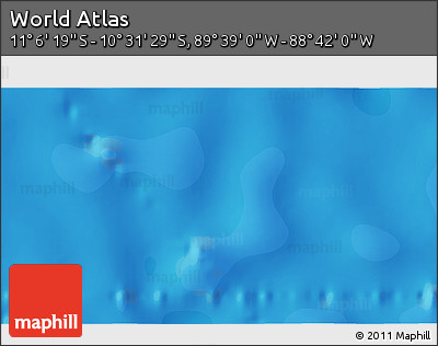 Political 3D Map of the Area around 10° 48' 54" S, 89° 10' 30" W
