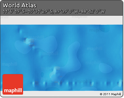Political 3D Map of the Area around 10° 48' 54" S, 89° 10' 30" W
