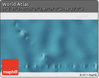Satellite 3D Map of the Area around 10° 48' 54" S, 89° 10' 30" W