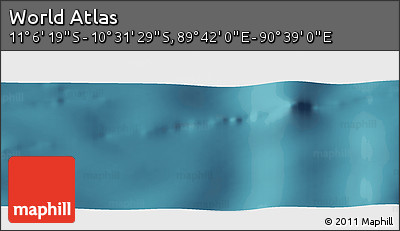 Satellite Panoramic Map of the Area around 10° 48' 54" S, 90° 10' 30" E
