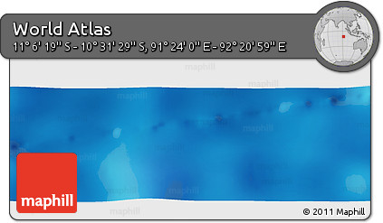 Physical Panoramic Map of the Area around 10° 48' 54" S, 91° 52' 30" E