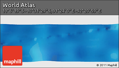Physical Panoramic Map of the Area around 10° 48' 54" S, 91° 52' 30" E