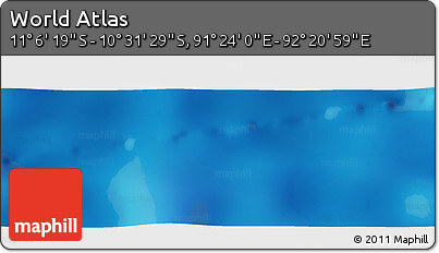 Physical Panoramic Map of the Area around 10° 48' 54" S, 91° 52' 30" E
