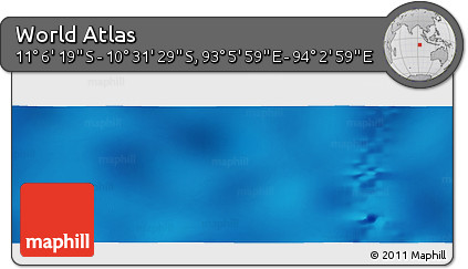 Physical Panoramic Map of the Area around 10° 48' 54" S, 93° 34' 29" E