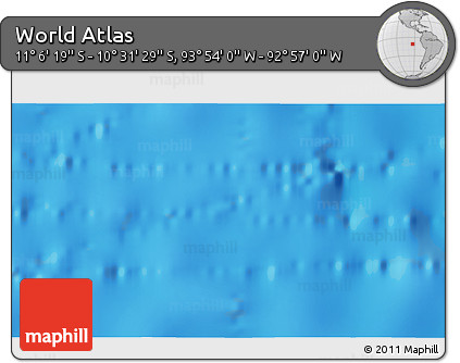 Physical 3D Map of the Area around 10° 48' 54" S, 93° 25' 30" W