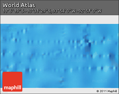 Physical 3D Map of the Area around 10° 48' 54" S, 93° 25' 30" W