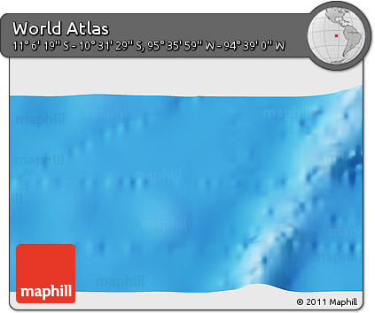 Physical 3D Map of the Area around 10° 48' 54" S, 95° 7' 30" W
