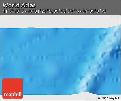 Physical 3D Map of the Area around 10° 48' 54" S, 95° 7' 30" W