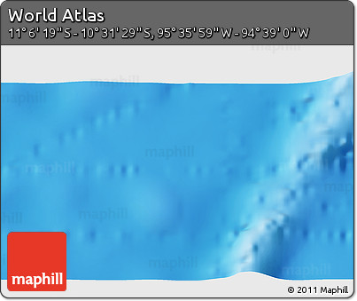 Physical 3D Map of the Area around 10° 48' 54" S, 95° 7' 30" W
