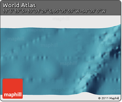 Satellite 3D Map of the Area around 10° 48' 54" S, 95° 7' 30" W