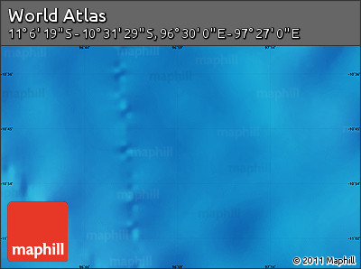 Physical Map of the Area around 10° 48' 54" S, 96° 58' 29" E