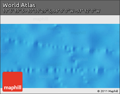 Physical 3D Map of the Area around 10° 48' 54" S, 97° 40' 30" W