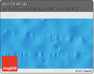 Physical 3D Map of the Area around 10° 48' 54" S, 97° 40' 30" W