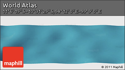 Satellite Panoramic Map of the Area around 10° 48' 54" S, 98° 40' 30" E
