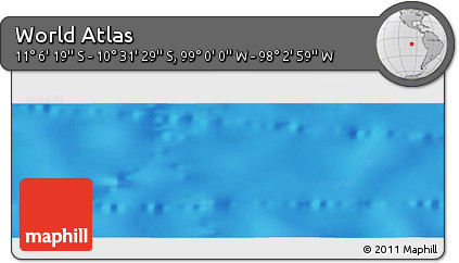 Physical Panoramic Map of the Area around 10° 48' 54" S, 98° 31' 30" W