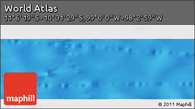 Physical Panoramic Map of the Area around 10° 48' 54" S, 98° 31' 30" W