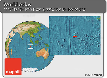 Satellite Location Map of the Area around 10° 48' 54" S, 99° 31' 30" E