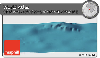 Satellite Panoramic Map of the Area around 10° 48' 54" S, 9° 25' 30" E