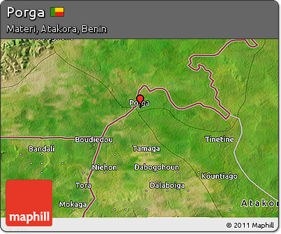 Satellite 3D Map of Porga